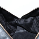 CHANEL Choco Bar Hand Bag Caviar Skin Black Silver gold CC Auth 122199-22