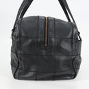 CHANEL Choco Bar Hand Bag Caviar Skin Black Silver gold CC Auth 122199-3