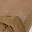 PRADA Chain Shoulder Bag Leather Beige Gold Auth 122203-14