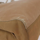 PRADA Chain Shoulder Bag Leather Beige Gold Auth 122203-16