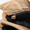 PRADA Chain Shoulder Bag Leather Beige Gold Auth 122203-25