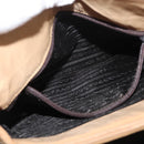PRADA Chain Shoulder Bag Leather Beige Gold Auth 122203-12