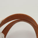 MCM Logogram Vicetos Hand Bag Nylon Dark Brown Gold Auth 122206-8