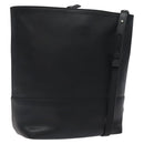 BOTTEGA VENETA Shoulder Bag Leather Black Auth 122220-1