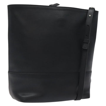 BOTTEGA VENETA Shoulder Bag Leather Black Auth 122220