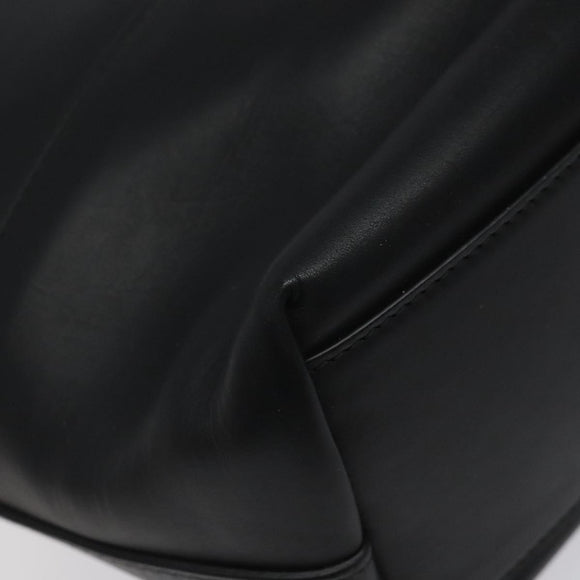 BOTTEGA VENETA Shoulder Bag Leather Black Auth 122220