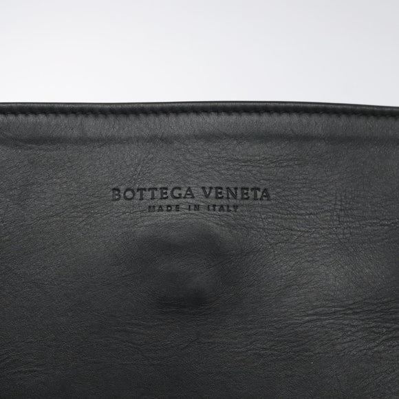 BOTTEGA VENETA Shoulder Bag Leather Black Auth 122220