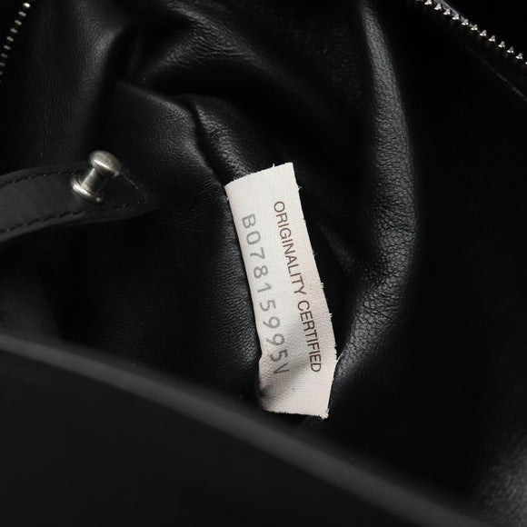 BOTTEGA VENETA Shoulder Bag Leather Black Auth 122220