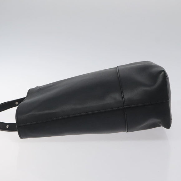 BOTTEGA VENETA Shoulder Bag Leather Black Auth 122220