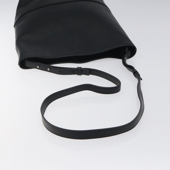 BOTTEGA VENETA Shoulder Bag Leather Black Auth 122220