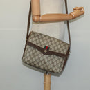 GUCCI GG Supreme Web Sherry Line Bag PVC Beige Gold 904 02 084 Auth 122223-22