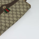 GUCCI GG Supreme Web Sherry Line Bag PVC Beige Gold 904 02 084 Auth 122223-6