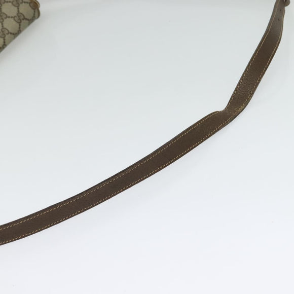 GUCCI GG Supreme Web Sherry Line Bag PVC Beige Gold 904 02 084 Auth 122223