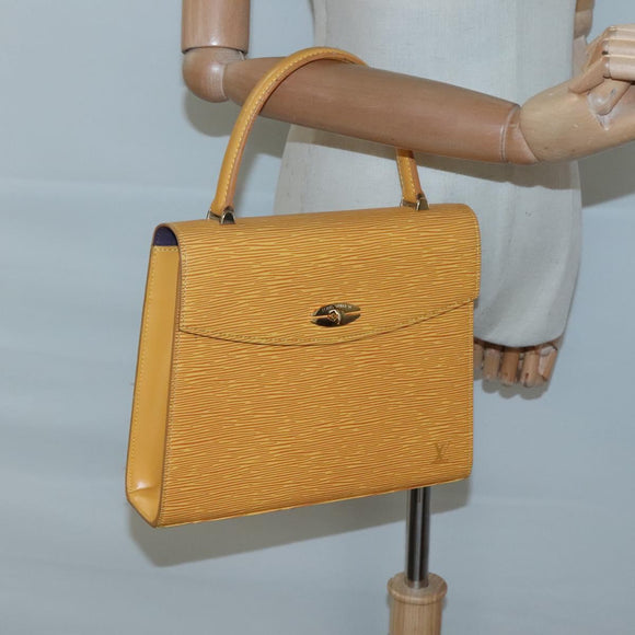 LOUIS VUITTON Epi Malesherbes Hand Bag Tassili Yellow Jonne M52379 Auth 122240