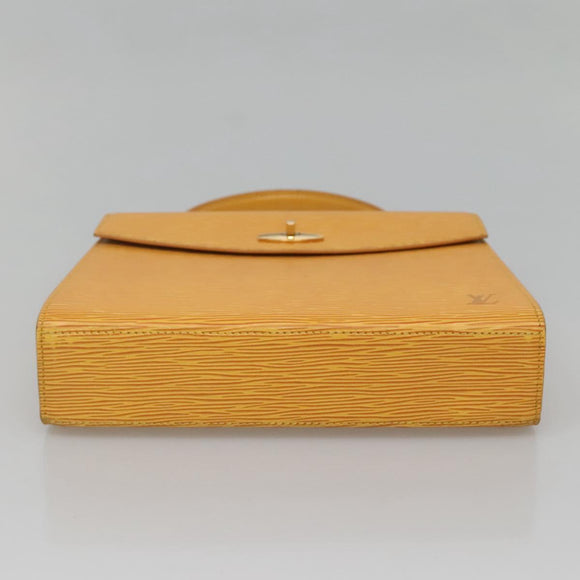 LOUIS VUITTON Epi Malesherbes Hand Bag Tassili Yellow Jonne M52379 Auth 122240