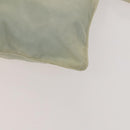 PRADA Shoulder Bag Nylon Cream Silver Auth 122252-9