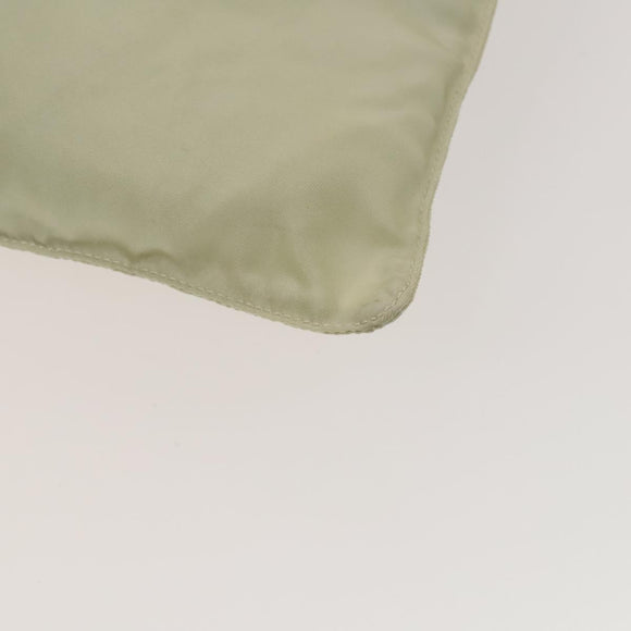 PRADA Shoulder Bag Nylon Cream Silver Auth 122252