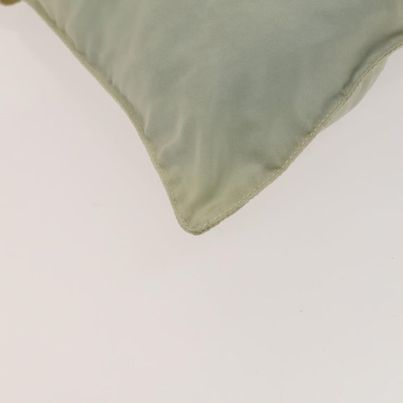 PRADA Shoulder Bag Nylon Cream Silver Auth 122252