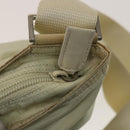 PRADA Shoulder Bag Nylon Cream Silver Auth 122252-10