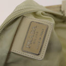 PRADA Shoulder Bag Nylon Cream Silver Auth 122252-18