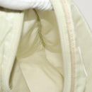 PRADA Shoulder Bag Nylon Cream Silver Auth 122252-20