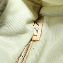 PRADA Shoulder Bag Nylon Cream Silver Auth 122252-12