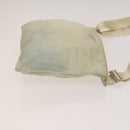 PRADA Shoulder Bag Nylon Cream Silver Auth 122252-3