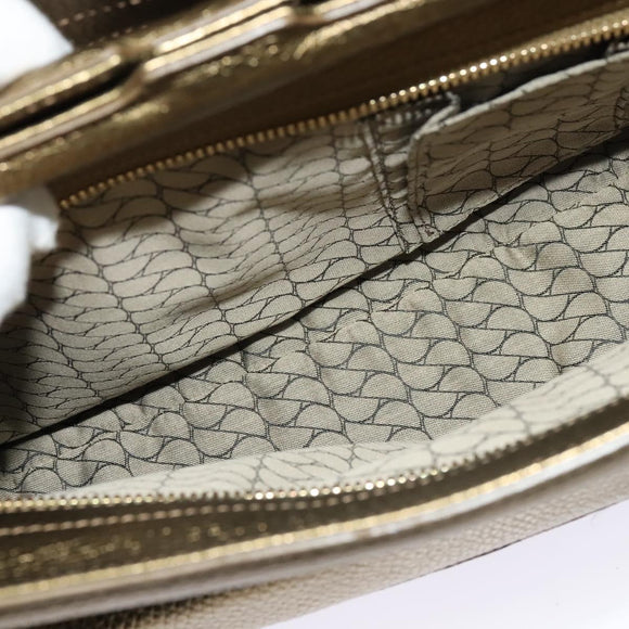 CARTIER Chain Ladonia Shoulder Bag Leather Gold Auth 122265