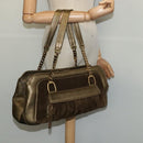 CARTIER Chain Ladonia Shoulder Bag Leather Gold Auth 122265-23