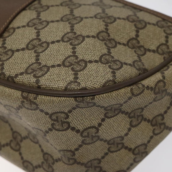 GUCCI GG Supreme Web Sherry Line Bag PVC Beige Gold 89 02 032 Auth 122271