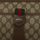 GUCCI GG Supreme Web Sherry Line Bag PVC Beige Gold 89 02 032 Auth 122271-18