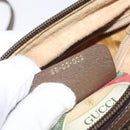 GUCCI GG Supreme Web Sherry Line Bag PVC Beige Gold 89 02 032 Auth 122271-12