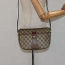 GUCCI GG Supreme Web Sherry Line Bag PVC Beige Gold 89 02 032 Auth 122271-24