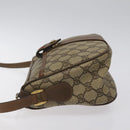 GUCCI GG Supreme Web Sherry Line Bag PVC Beige Gold 89 02 032 Auth 122271-4