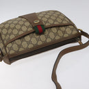 GUCCI GG Supreme Web Sherry Line Bag PVC Beige Gold 89 02 032 Auth 122271-6