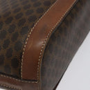 CELINE Macadam Canvas Hand Bag PVC Leather Brown Gold Auth 122273-13