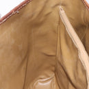 CELINE Macadam Canvas Hand Bag PVC Leather Brown Gold Auth 122273-18
