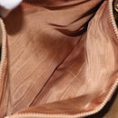 CELINE Macadam Canvas Hand Bag PVC Leather Brown Gold Auth 122273-20