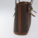 CELINE Macadam Canvas Hand Bag PVC Leather Brown Gold Auth 122273-5