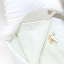 CHANEL Matelasse COCO Mark Chain Bag Lamb Skin White Gold CC Auth 122303V-20