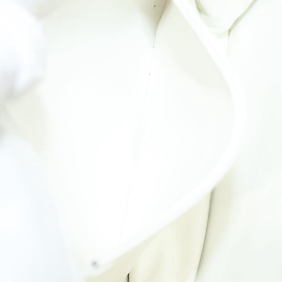 CHANEL Matelasse COCO Mark Chain Bag Lamb Skin White Gold CC Auth 122303V