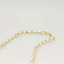 CHANEL Matelasse COCO Mark Chain Bag Lamb Skin White Gold CC Auth 122303V-8