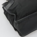 PRADA Tote Bag Nylon Black Silver Auth 122306-14