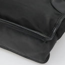 PRADA Tote Bag Nylon Black Silver Auth 122306-15