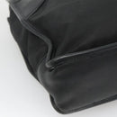 PRADA Tote Bag Nylon Black Silver Auth 122306-16