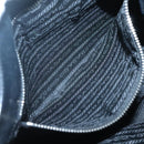 PRADA Tote Bag Nylon Black Silver Auth 122306-20