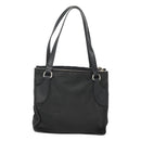 PRADA Tote Bag Nylon Black Silver Auth 122306-2
