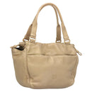 LOEWE Anagram Hand Bag Leather Gold Auth 122309-1