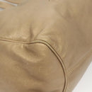 LOEWE Anagram Hand Bag Leather Gold Auth 122309-14