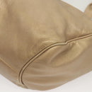 LOEWE Anagram Hand Bag Leather Gold Auth 122309-15